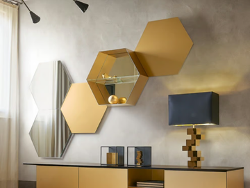 ESAGONI - Wall-mounted metal bookcase by Ronda Design - view 2